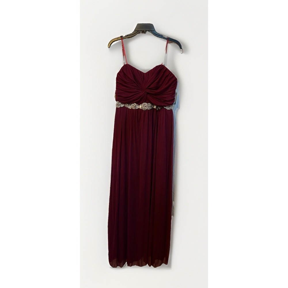 City Triangles Women's Sz 14 Sparkling Sherry Prom Dress Holiday Rhinestones NEW